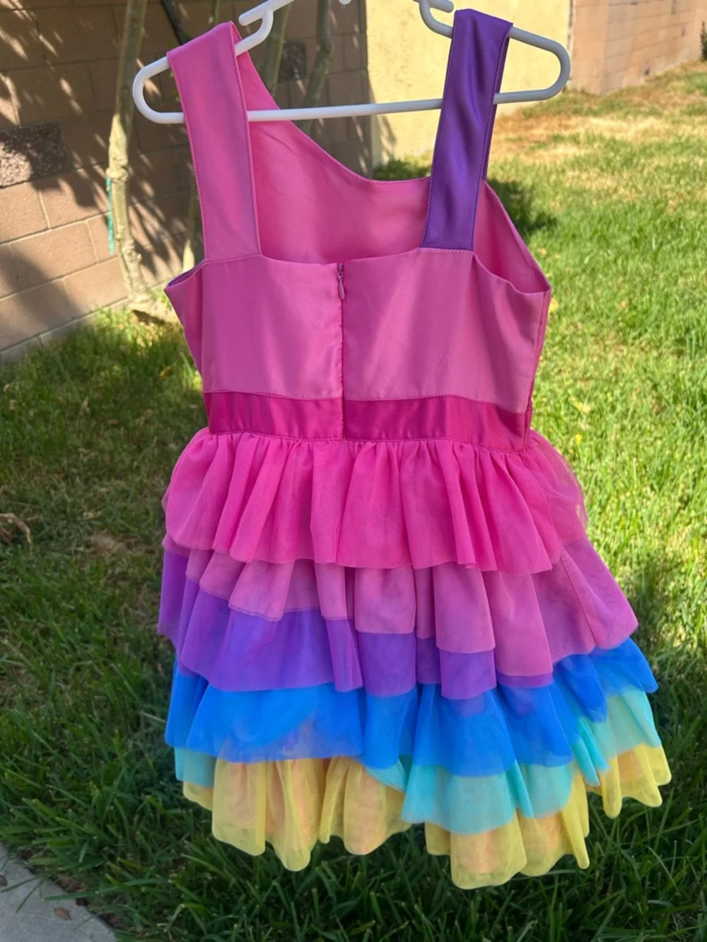 Disneyland resort 70th anniversary Rainbow Tulle Party Dress for Girls